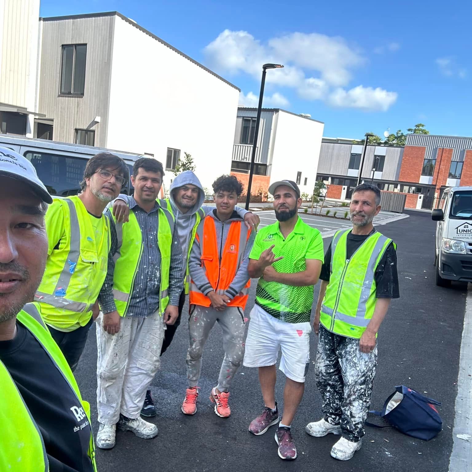 The Rush & Brush crew on a finished residential development in West Auckland